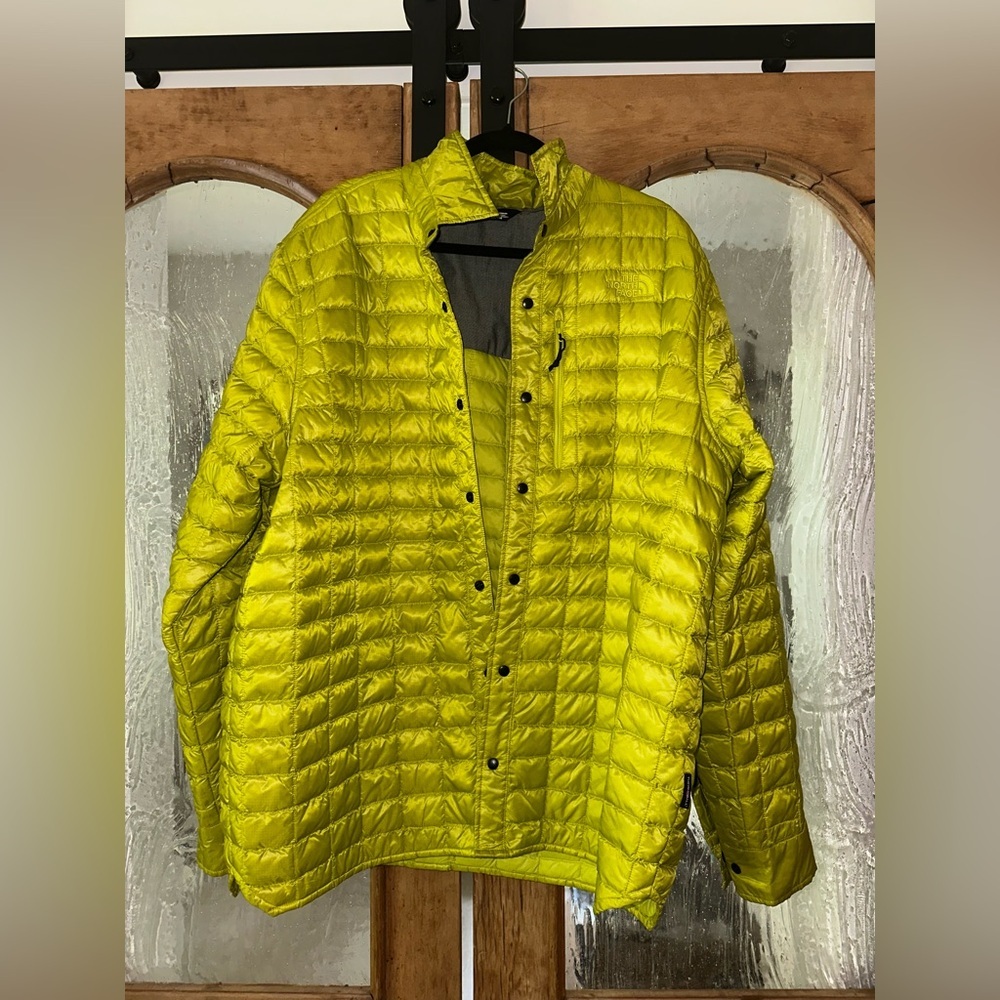 North Face Bright Yellow/Green Puffer Jacket